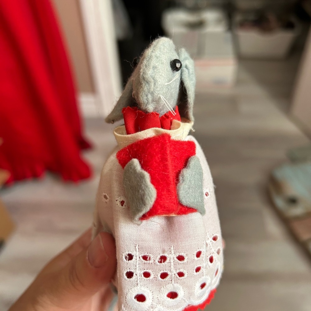 4/$50 Christmas vintage mouse ornament DIY felt 🐭 - Picture 3 of 9